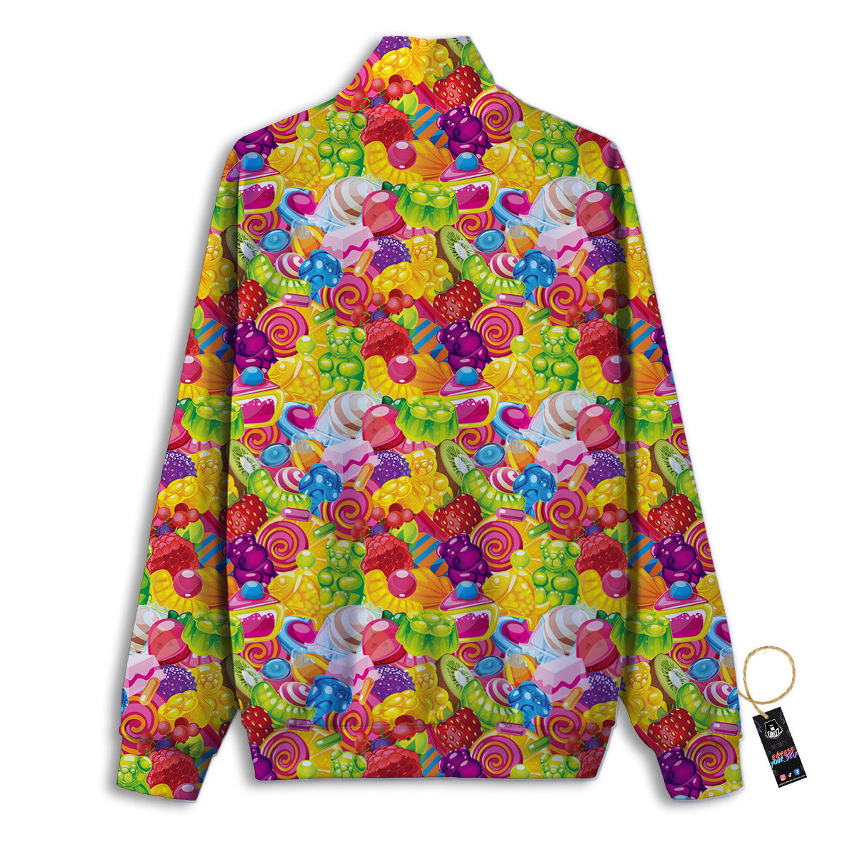 Jelly And Candy Print Pattern Track Jacket-grizzshop