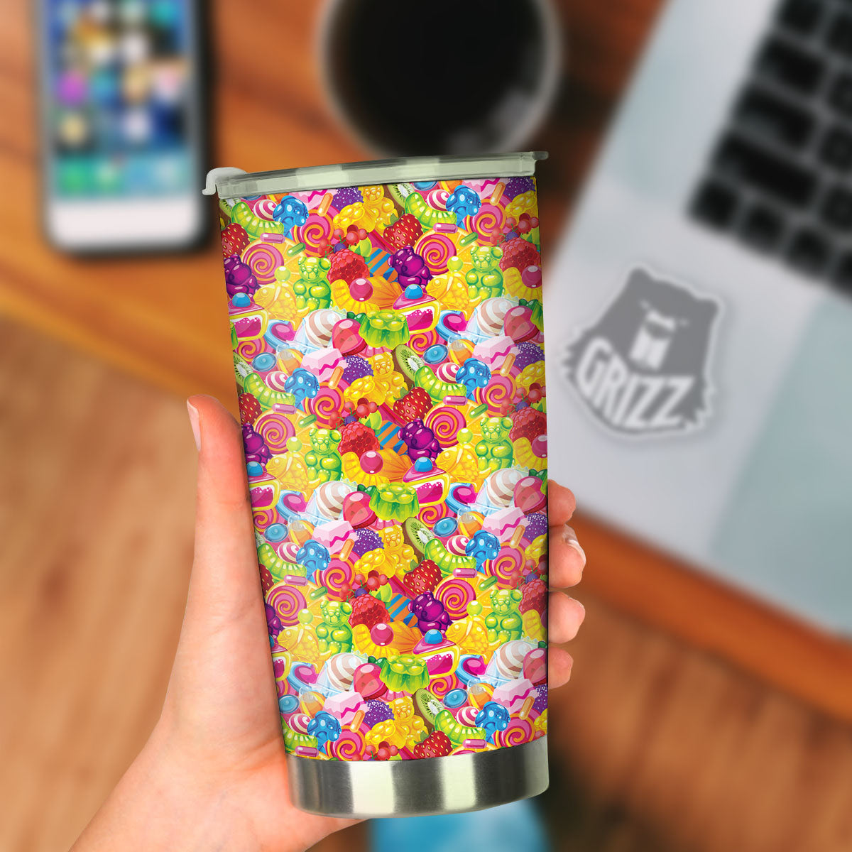 Jelly And Candy Print Pattern Tumbler-grizzshop