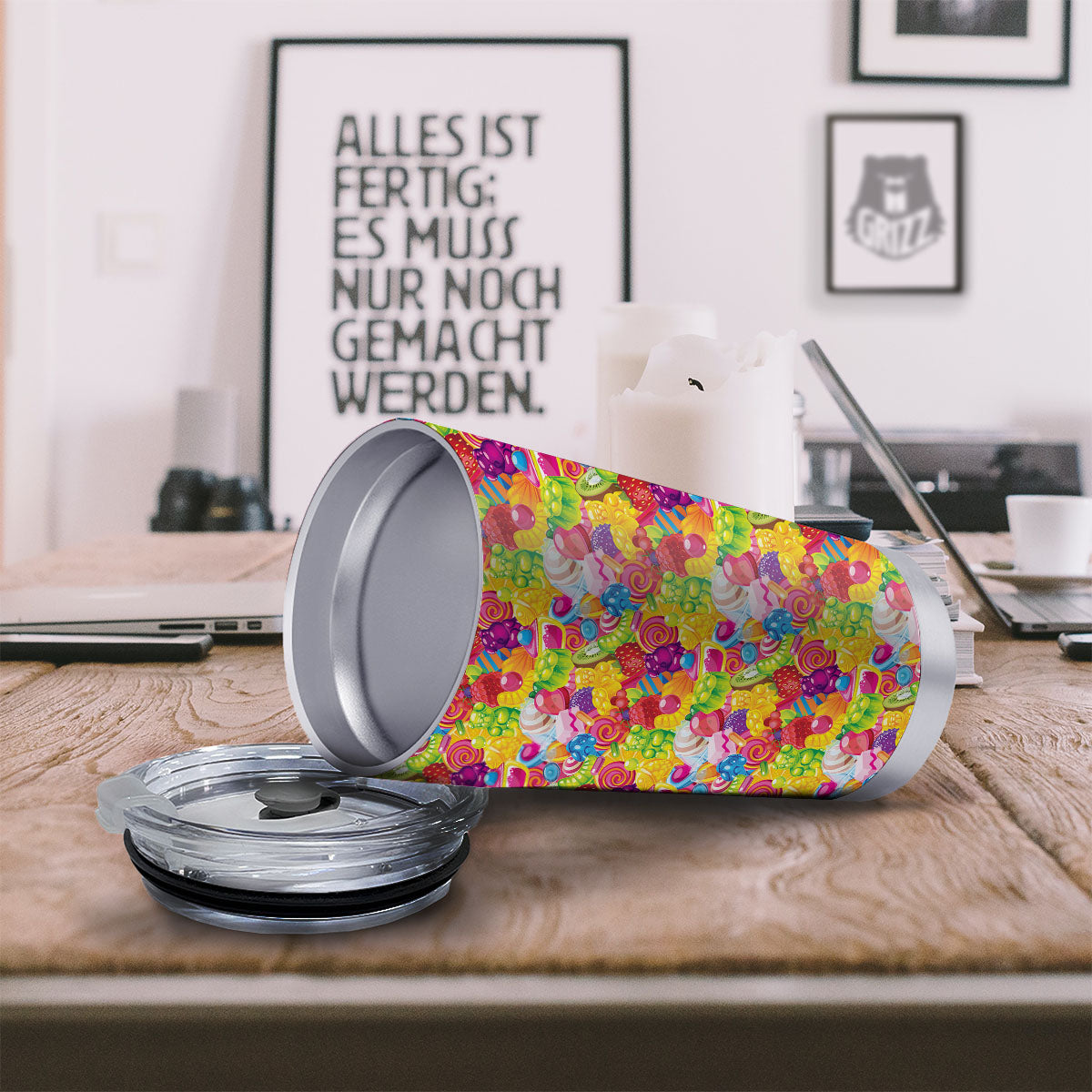Jelly And Candy Print Pattern Tumbler-grizzshop