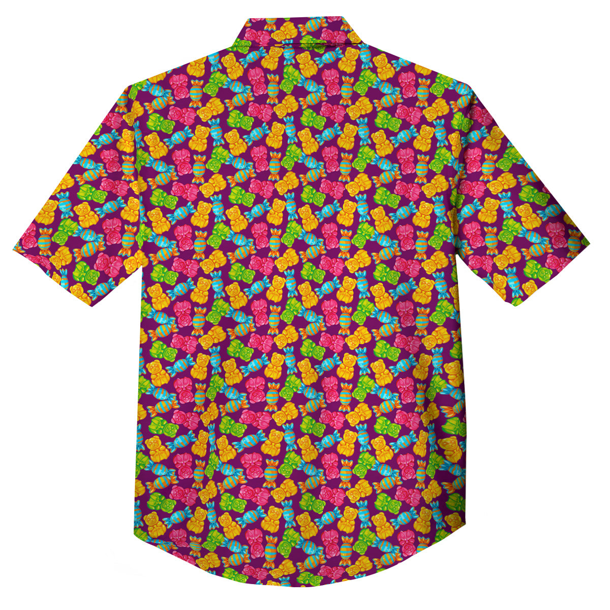 Jelly And Colorful Candy Print Button Up Shirt-grizzshop