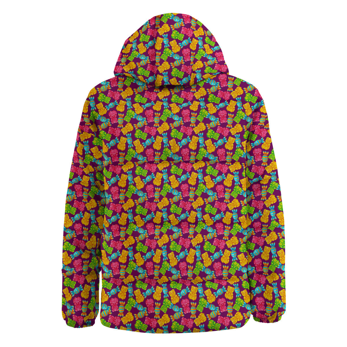 Jelly And Colorful Candy Print Down Jacket-grizzshop