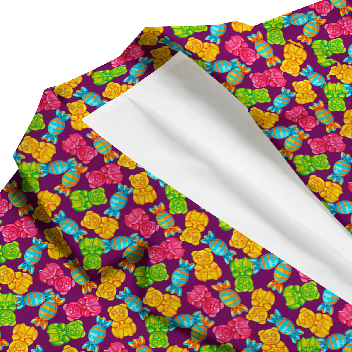 Jelly And Colorful Candy Print Men's Blazer-grizzshop