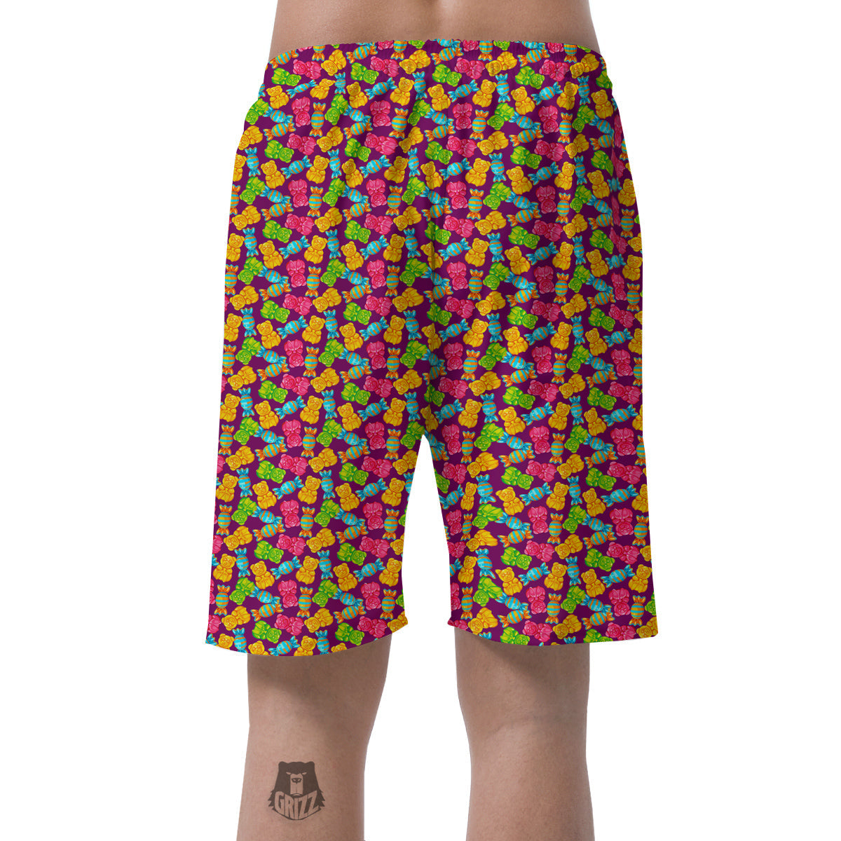 Jelly And Colorful Candy Print Men's Shorts-grizzshop