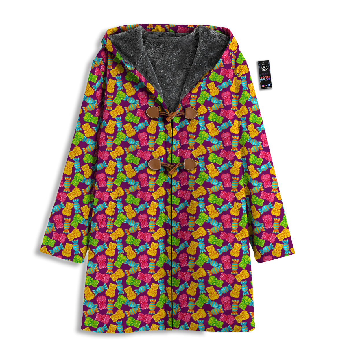 Jelly And Colorful Candy Print Men's Windbreaker Jacket-grizzshop