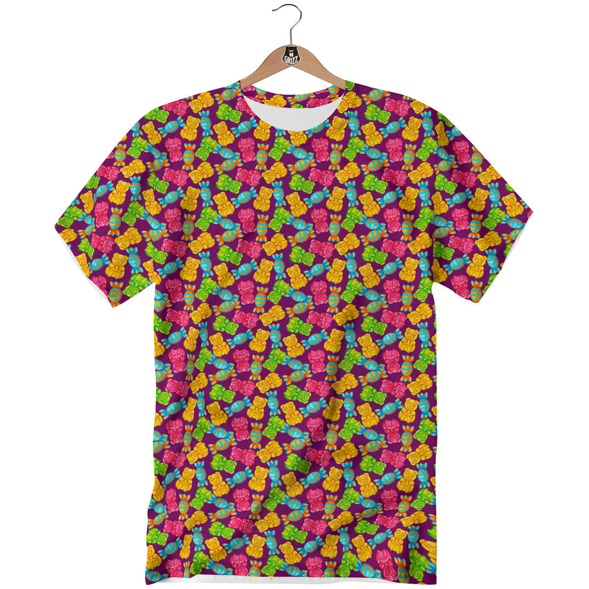 Jelly And Colorful Candy Print T-Shirt-grizzshop
