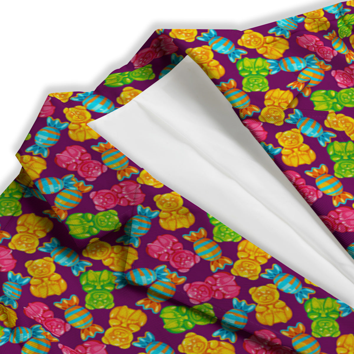Jelly And Colorful Candy Print Women's Blazer-grizzshop