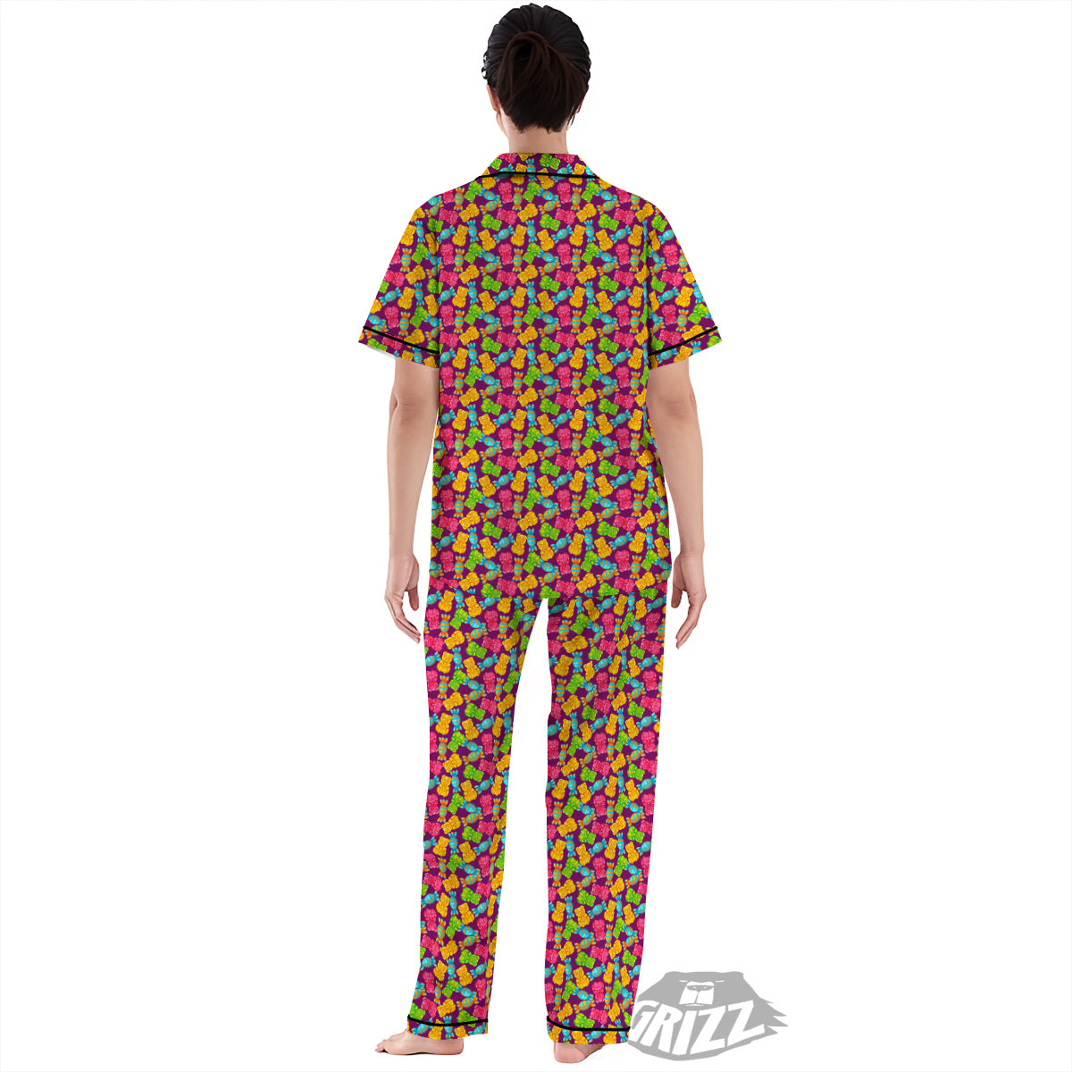 Jelly And Colorful Candy Print Women's Pajamas Set-grizzshop