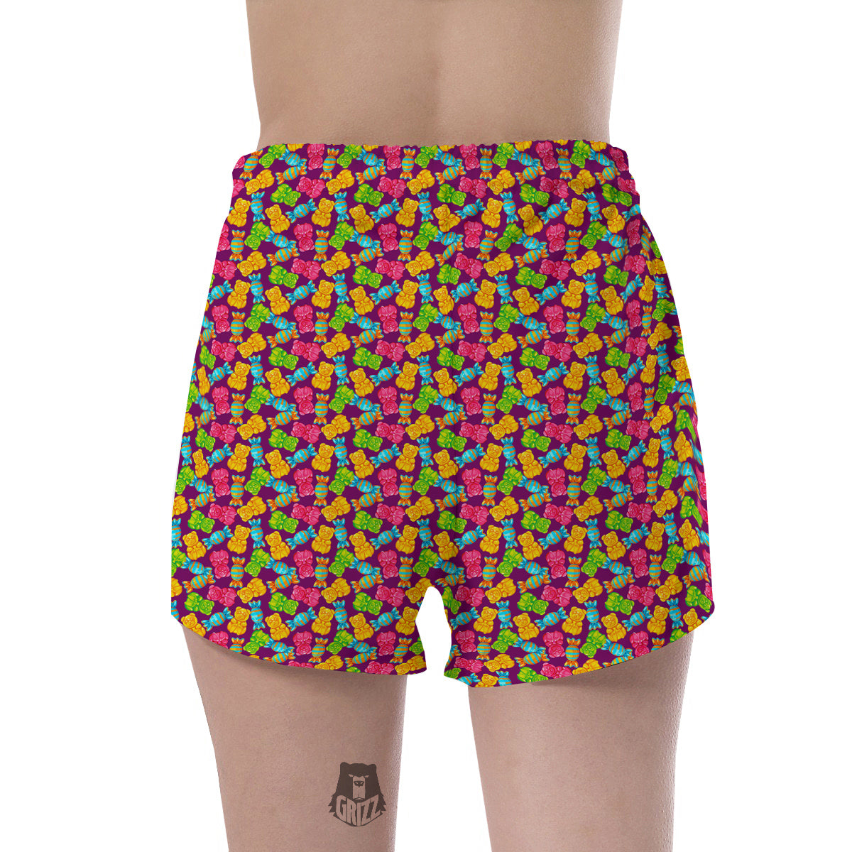 Jelly And Colorful Candy Print Women's Shorts-grizzshop