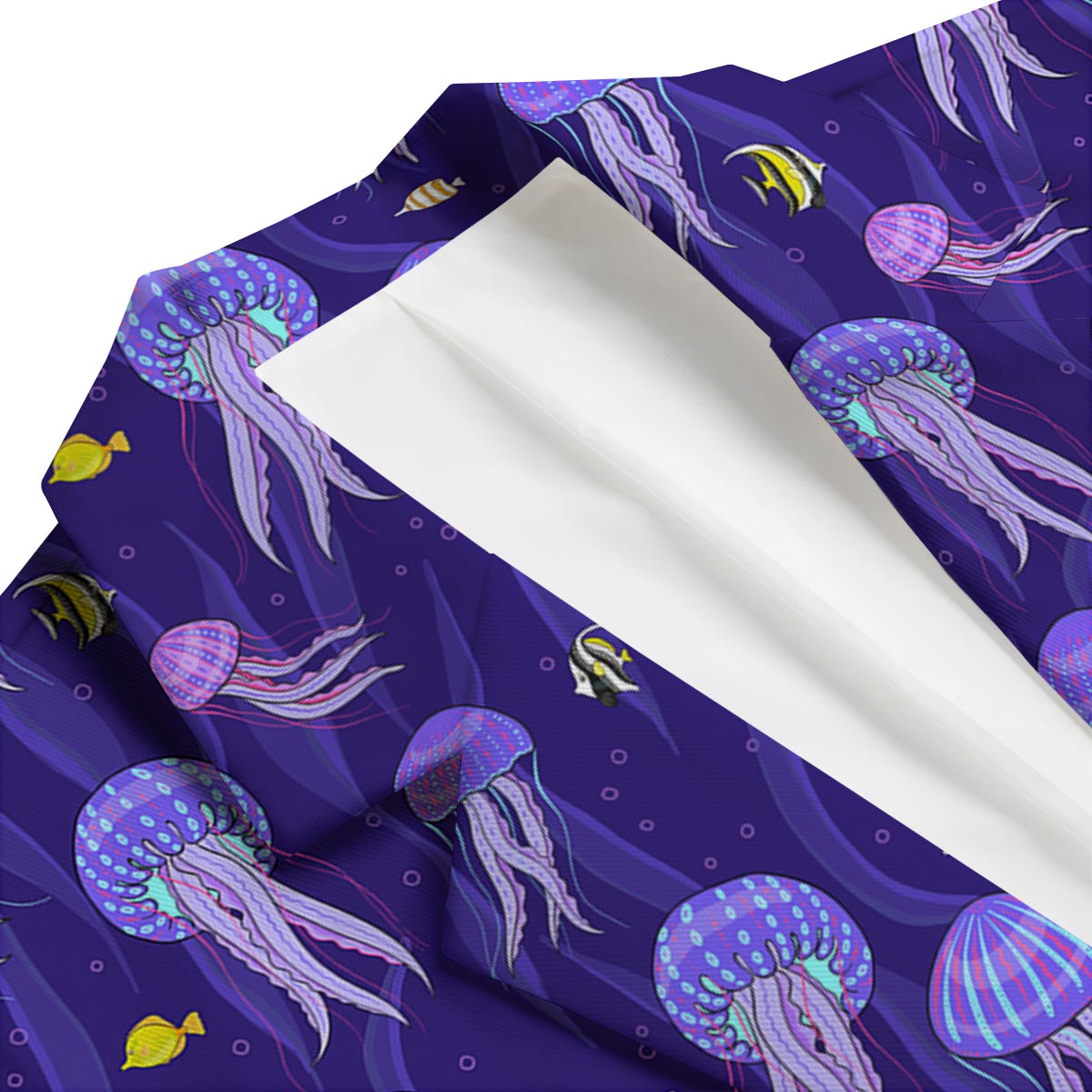 Jellyfish Cartoon Print Pattern Men's Blazer-grizzshop