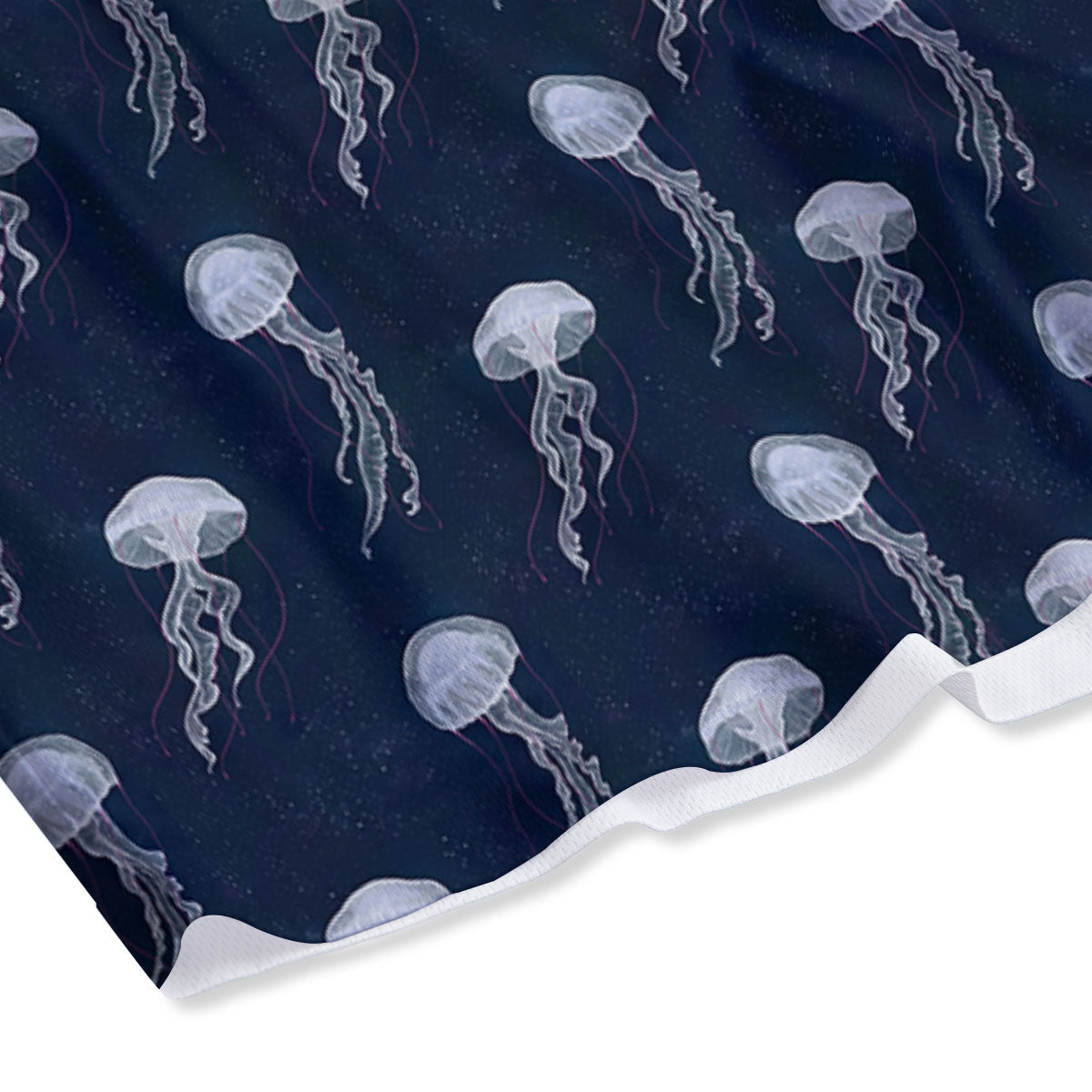Jellyfish Fish Print Pattern Mesh Shorts
