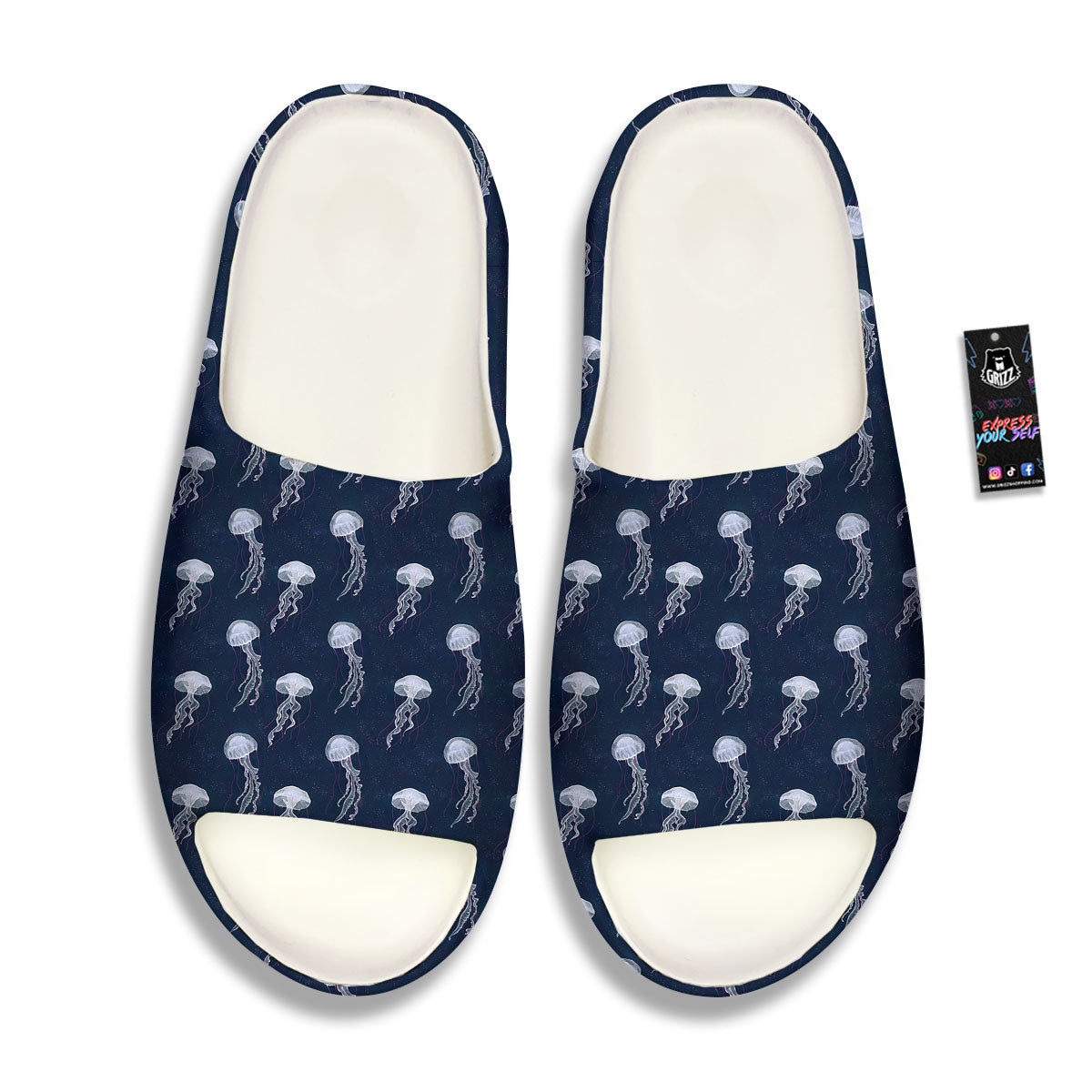 Jellyfish Fish Print Pattern Sandals-grizzshop