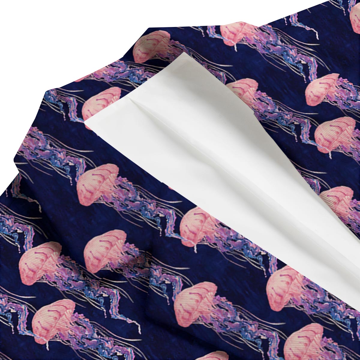 Jellyfish Print Pattern Men's Blazer-grizzshop
