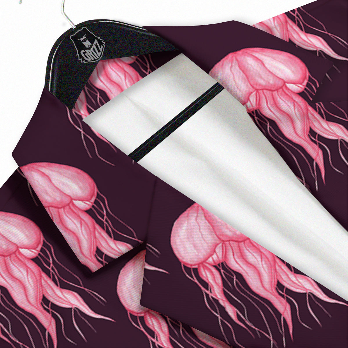 Jellyfish Watercolor Print Pattern Men's Sport Coat-grizzshop