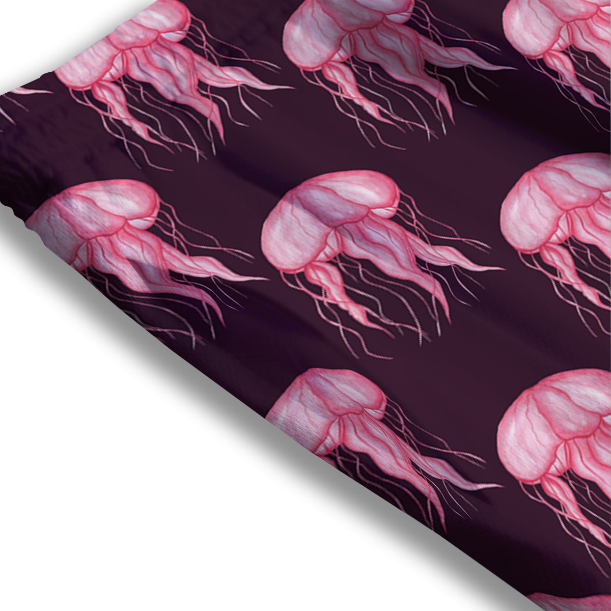 Jellyfish Watercolor Print Pattern Mesh Shorts