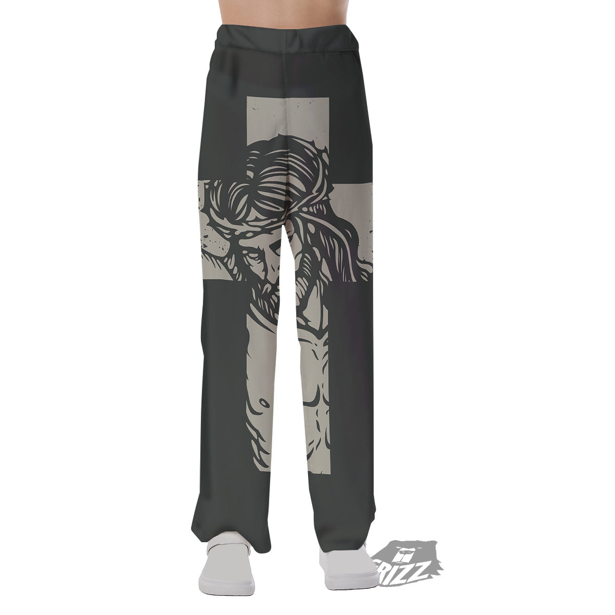 Jesus Christ Crucifixion Print Pajama Pants