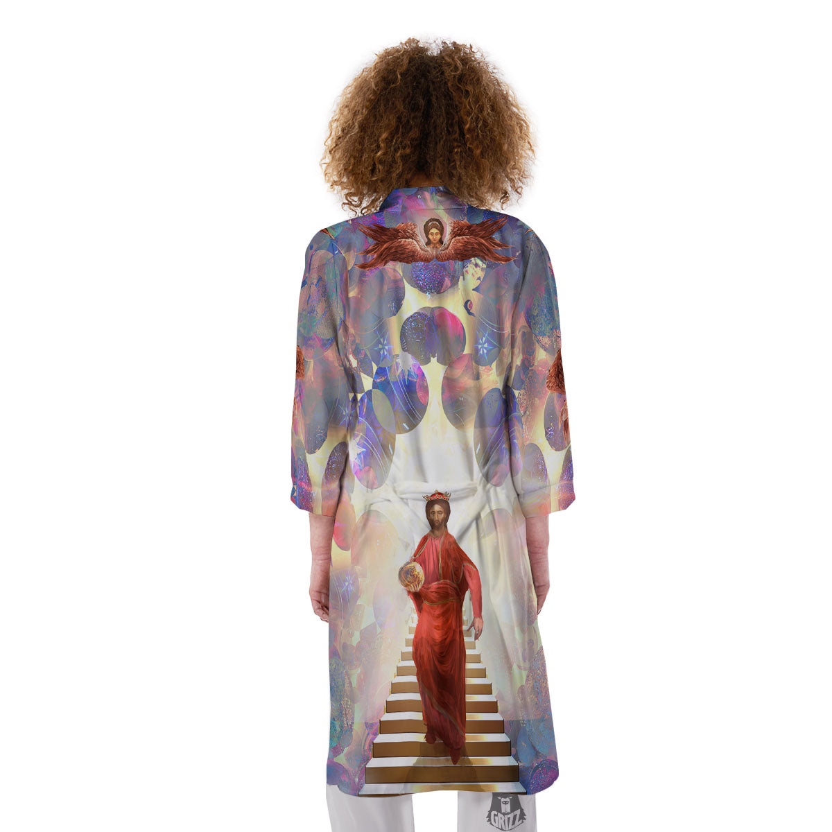 Jesus Christ From Heaven Print Kimono-grizzshop