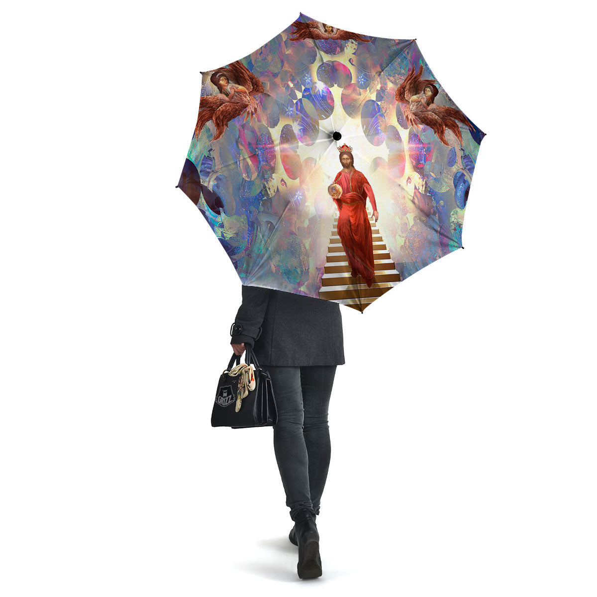Jesus Christ From Heaven Print Umbrella-grizzshop
