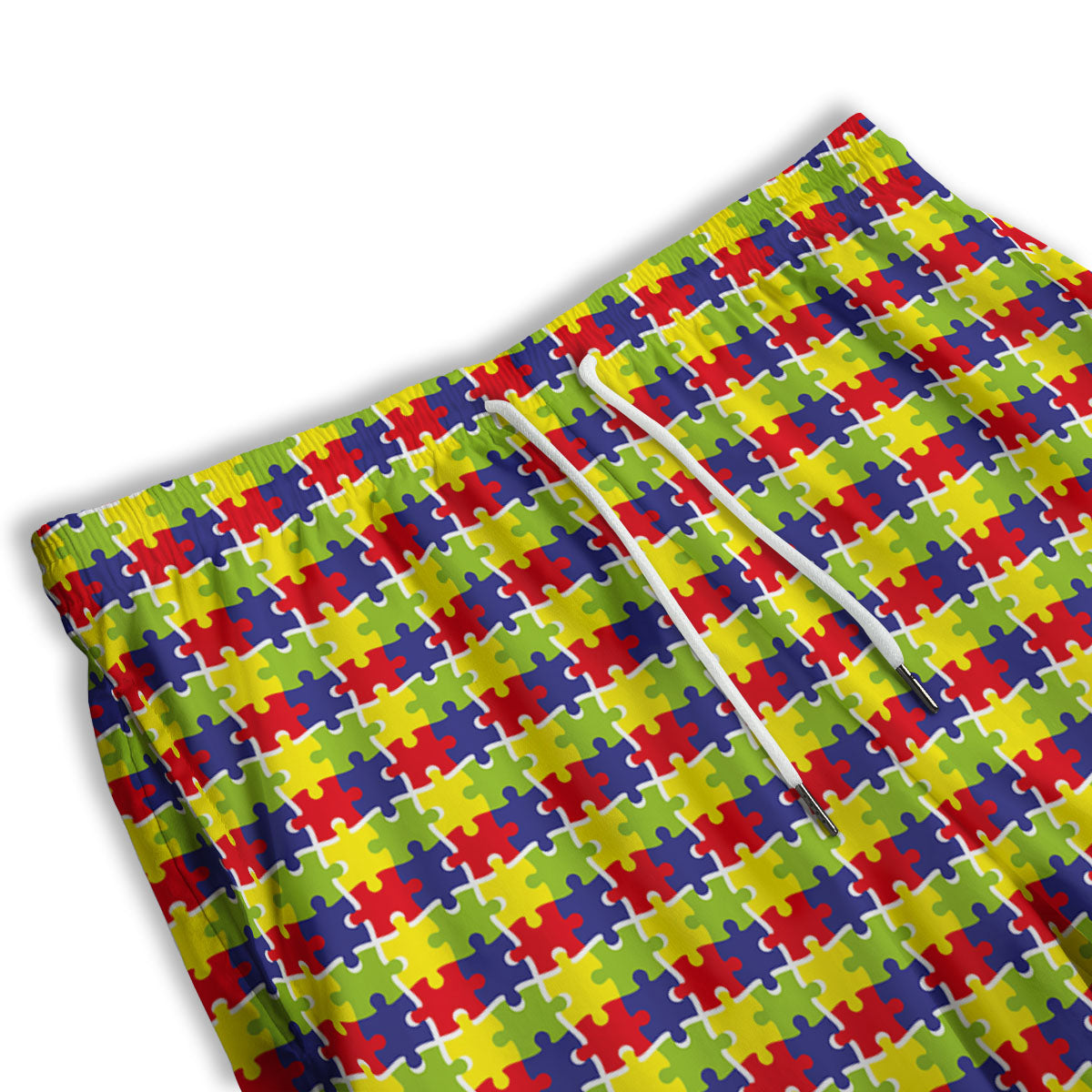 Jigsaw Autism Awareness Print Men's Athletic Shorts