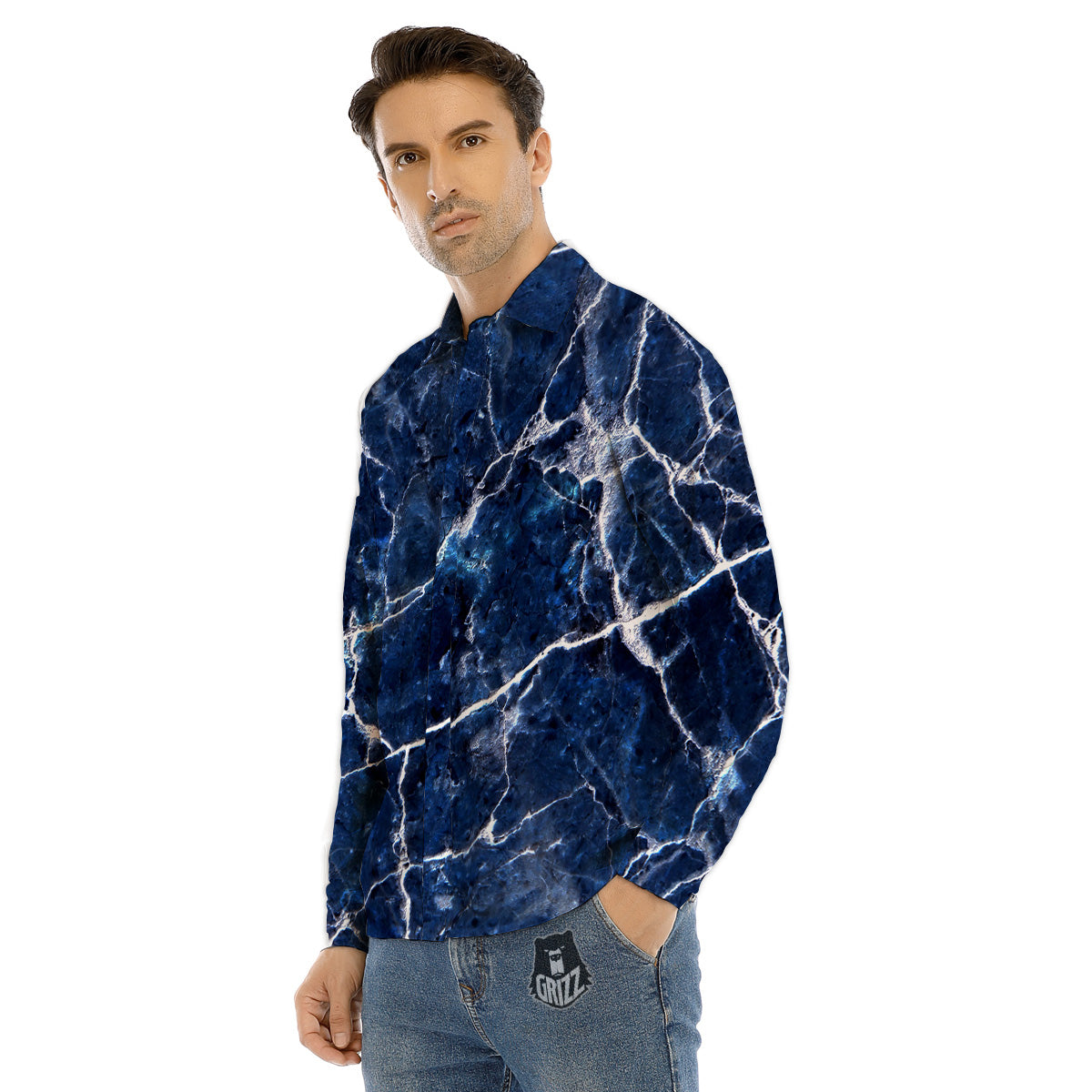 Jigsaw Autism Awareness Print Men's Dress Shirts-grizzshop