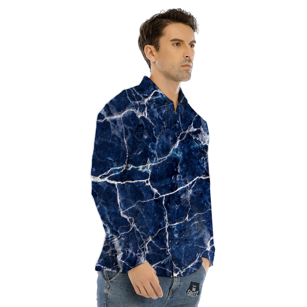 Jigsaw Autism Awareness Print Men's Dress Shirts-grizzshop