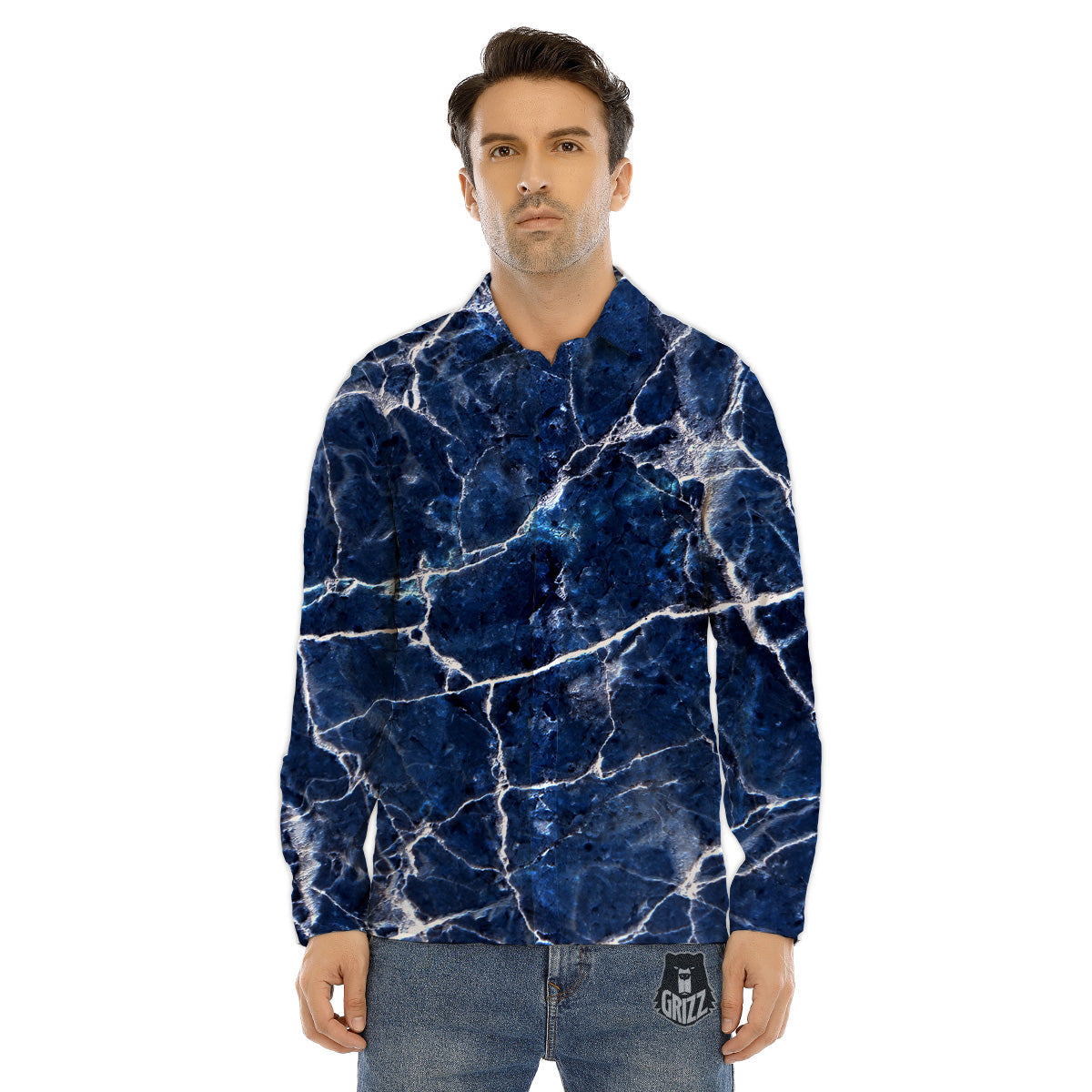 Jigsaw Autism Awareness Print Men's Dress Shirts-grizzshop