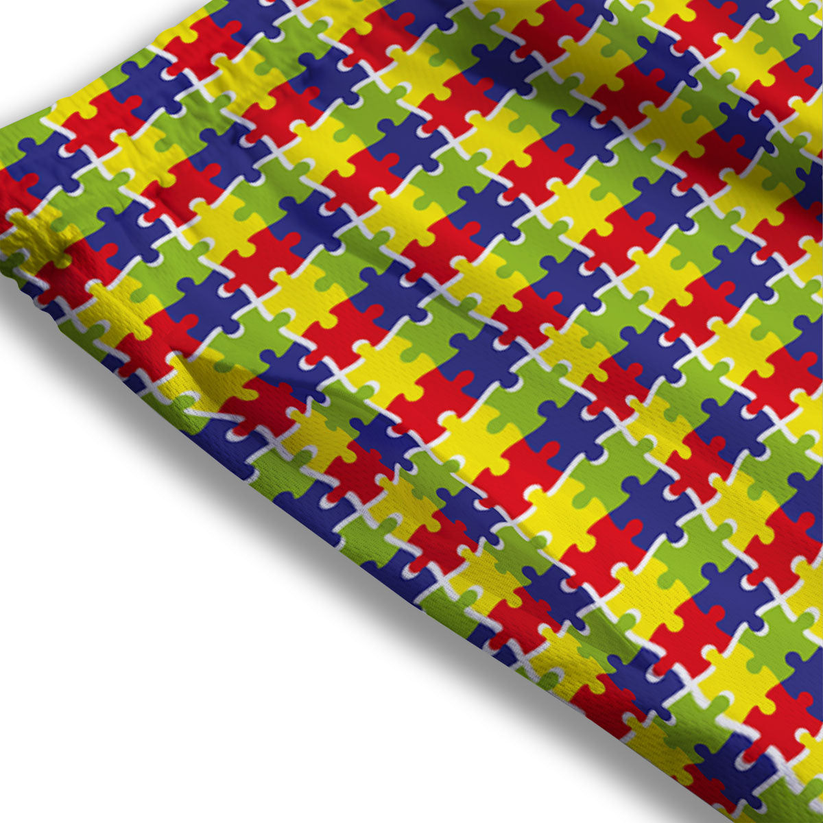 Liquid Trippy Green Abstract Print Mesh Shorts