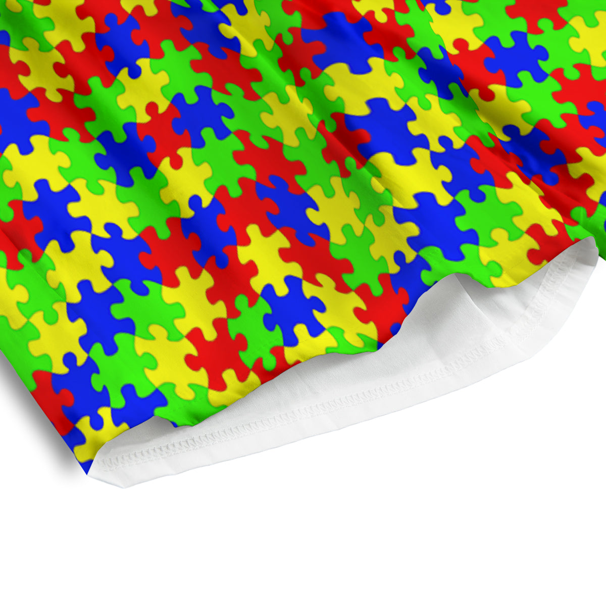 Jigsaw Autism Awareness Print Pattern Men's Athletic Shorts