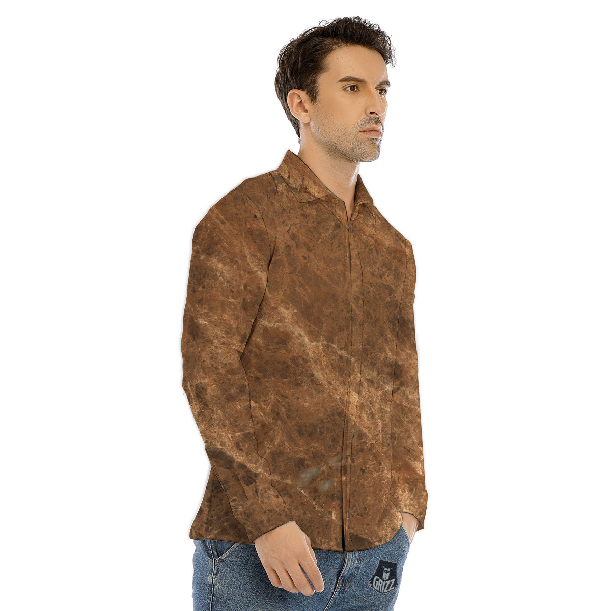 Jigsaw Autism Awareness Print Pattern Men's Dress Shirts-grizzshop