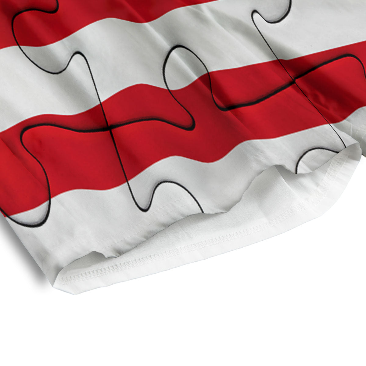 Jigsaw Puzzle American Flag Print Men's Athletic Shorts