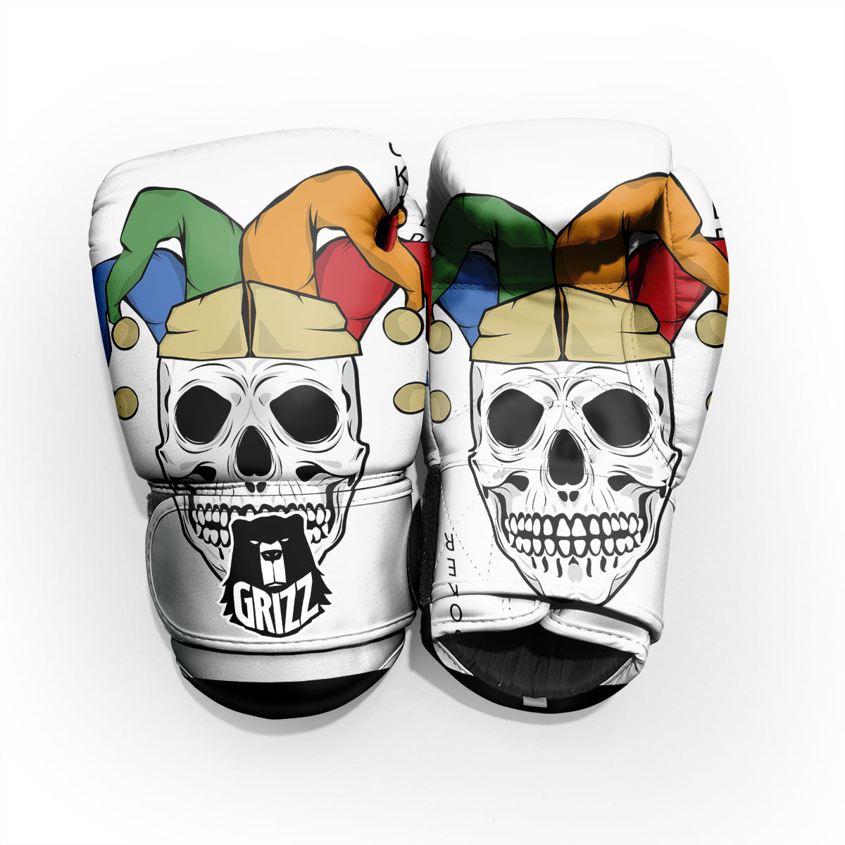 Joker Card Scary Print Sparring Gloves-grizzshop
