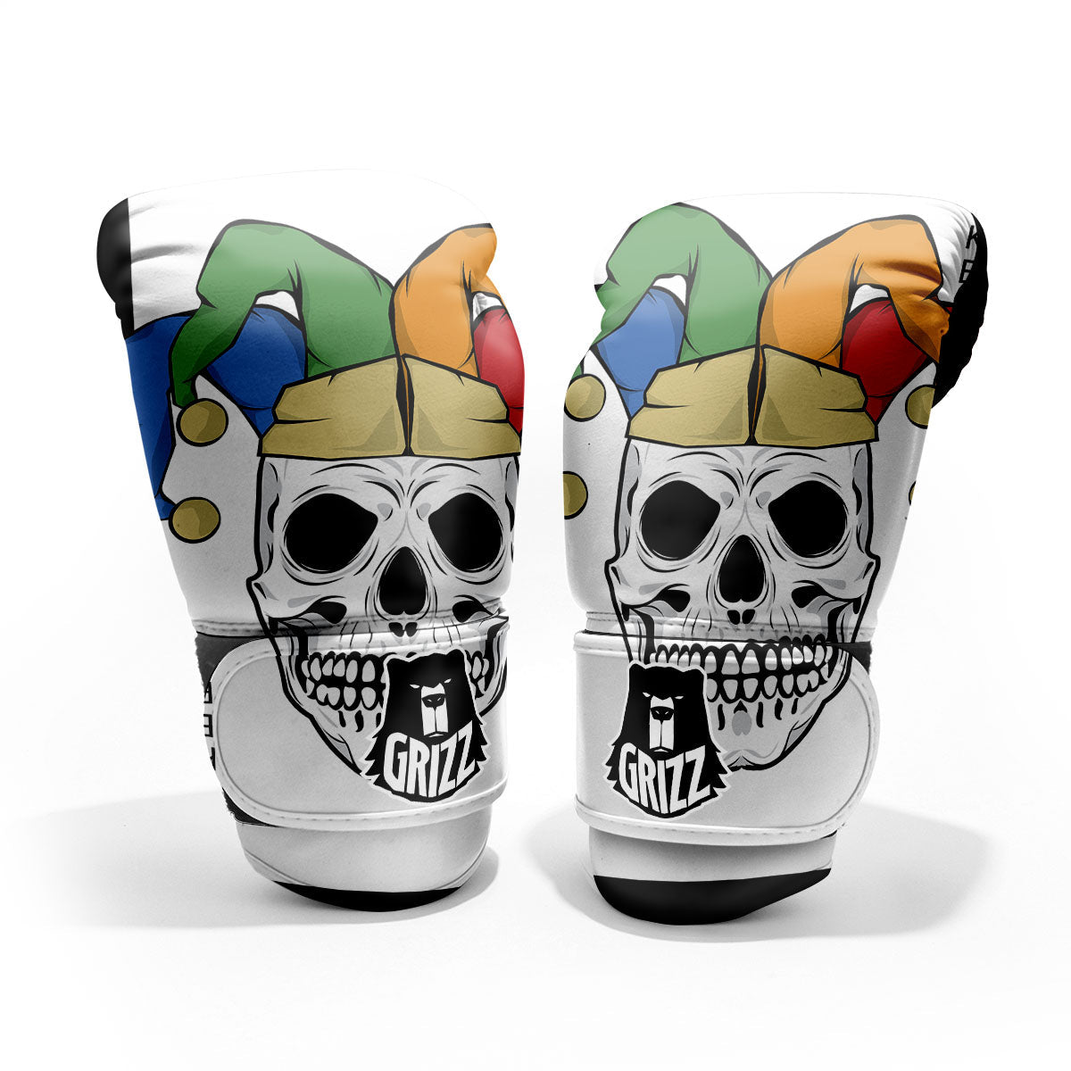 Joker Card Scary Print Sparring Gloves-grizzshop