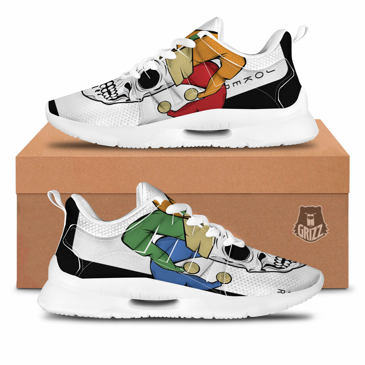 Joker Card Scary Print Tennis Shoes-grizzshop