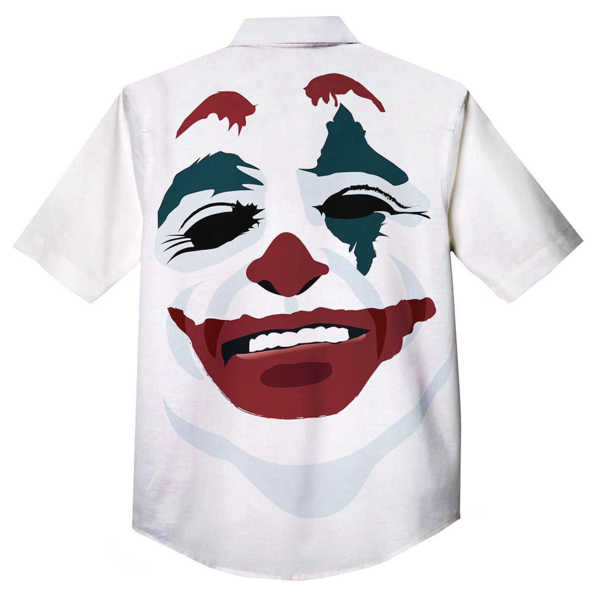 Joker Face Print Button Up Shirt-grizzshop