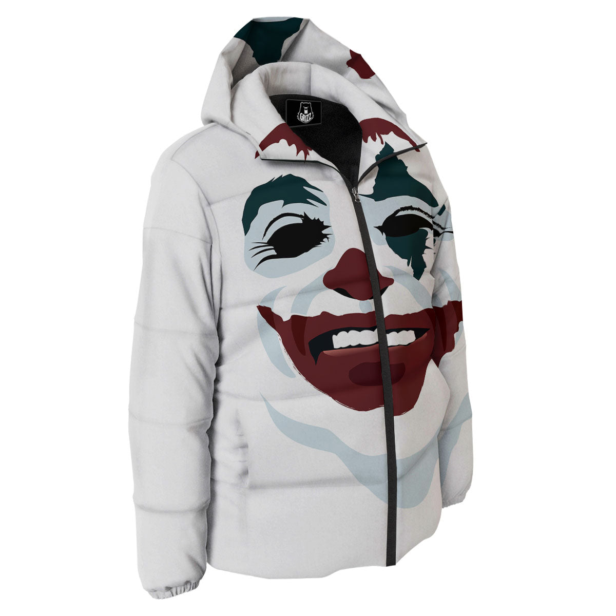 Joker Face Print Down Jacket-grizzshop