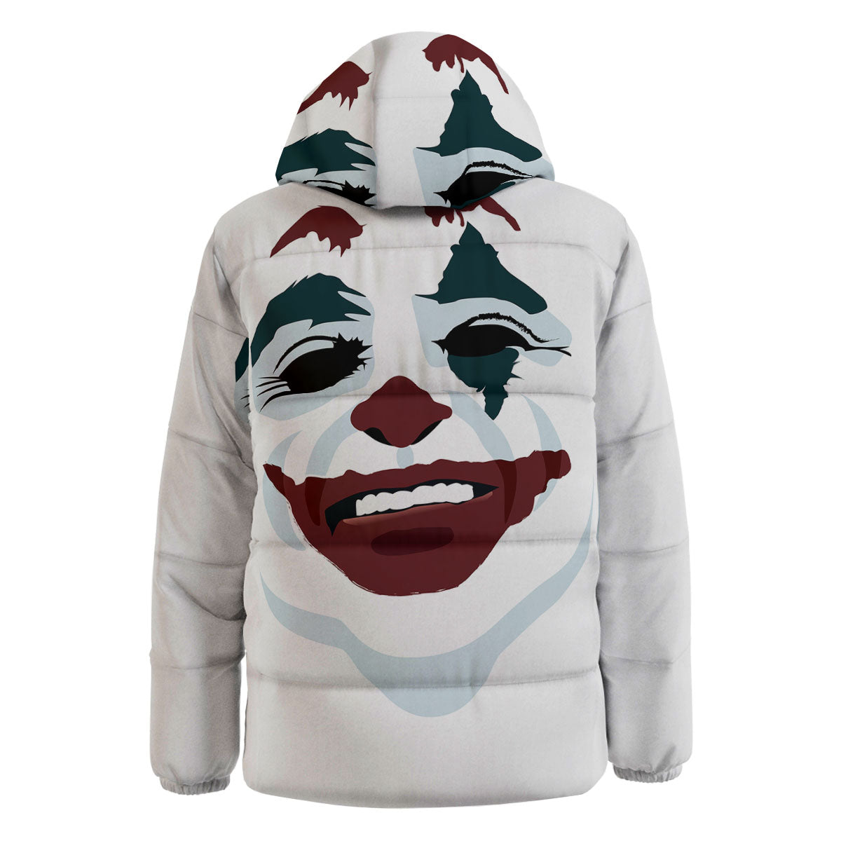 Joker Face Print Down Jacket-grizzshop