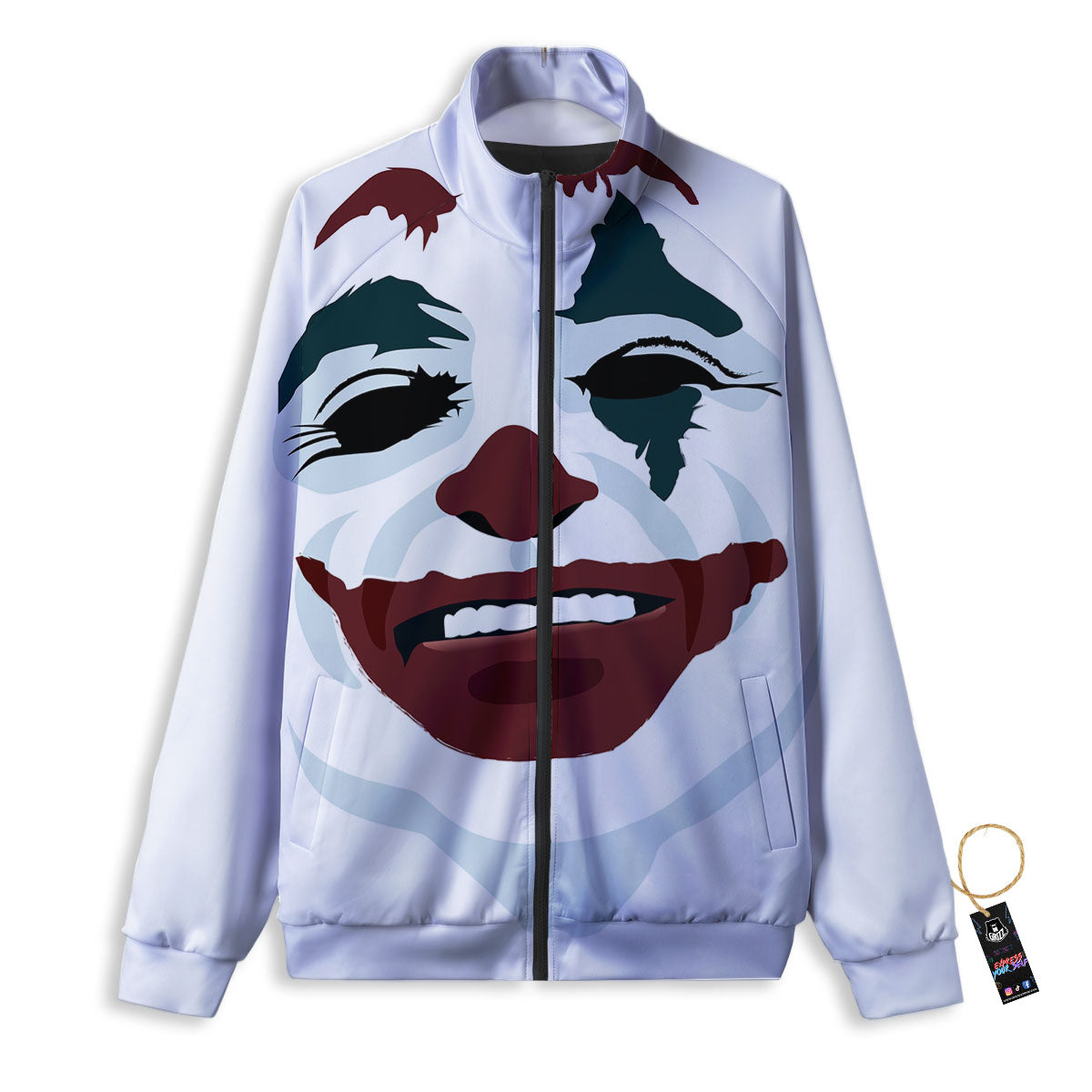 Joker Face Print Track Jacket-grizzshop