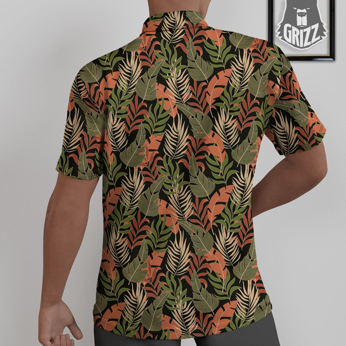 Jungle Hawaii Plants Tropical Print Pattern Untucked Shirts-grizzshop