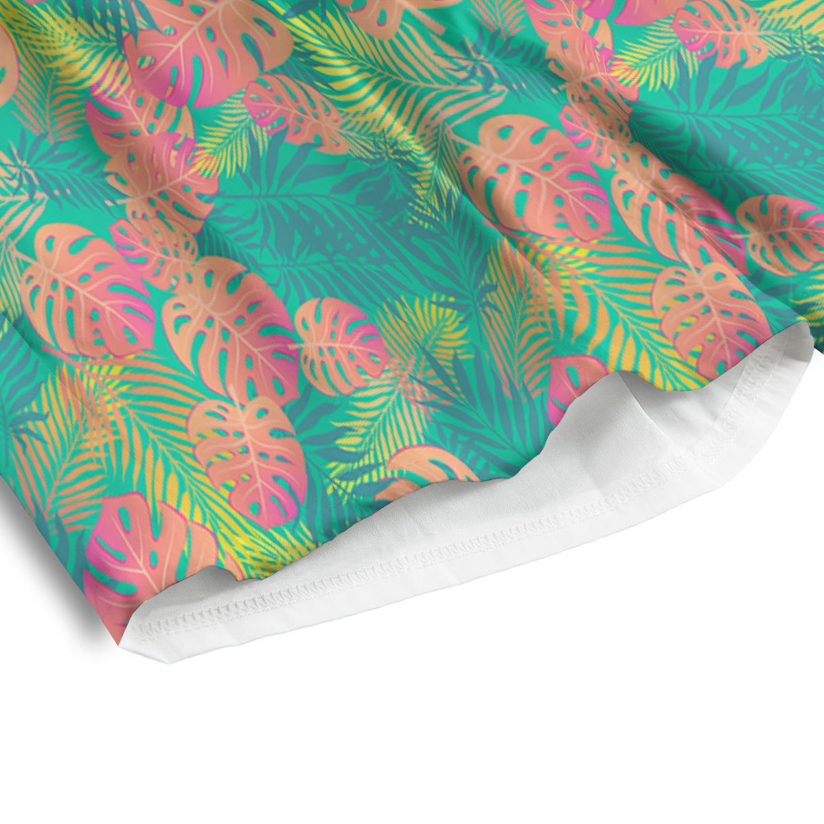 Jungle Hawaiian Colorful Tropical Print Men's Athletic Shorts