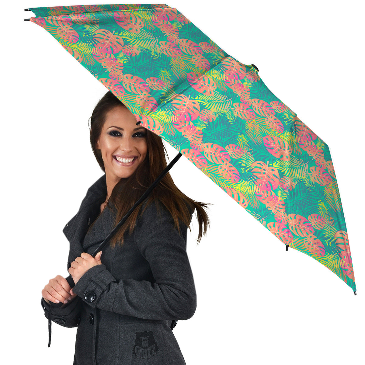 Jungle Hawaiian Colorful Tropical Print Umbrella-grizzshop