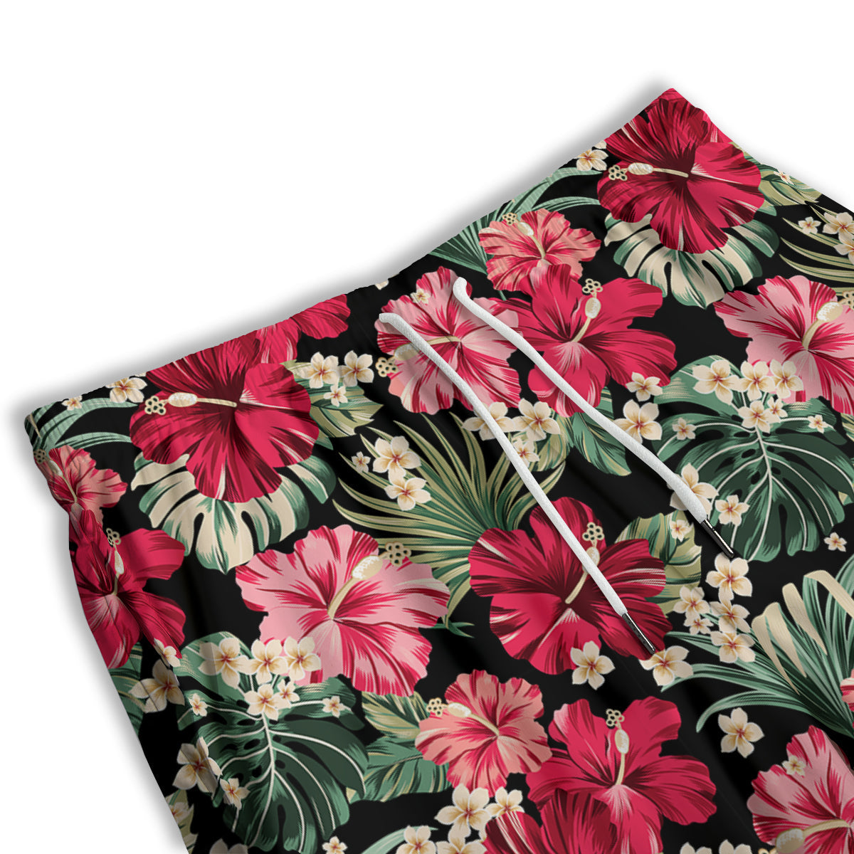 Jungle Hawaiian Tropical Print Pattern Men's Athletic Shorts