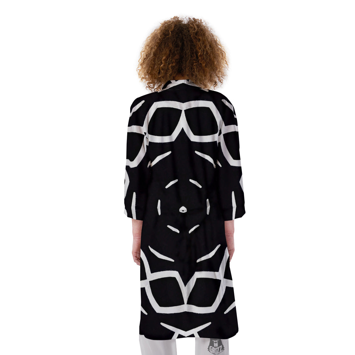 Kaleidoscope Black Print Kimono-grizzshop