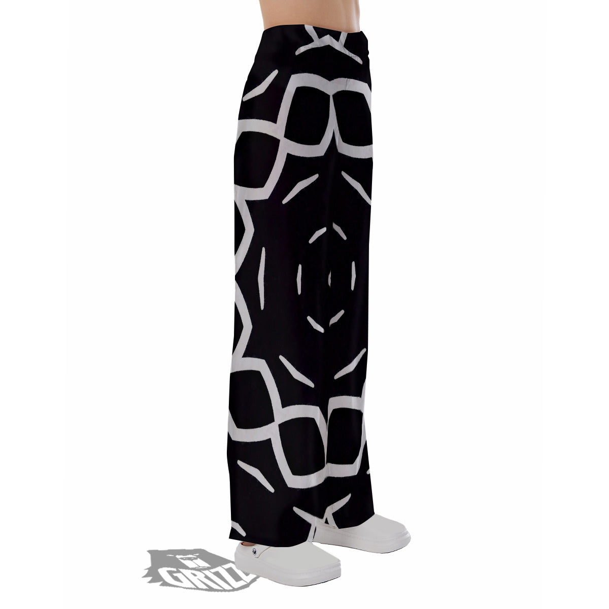 Kaleidoscope Black Print Pajama Pants-grizzshop
