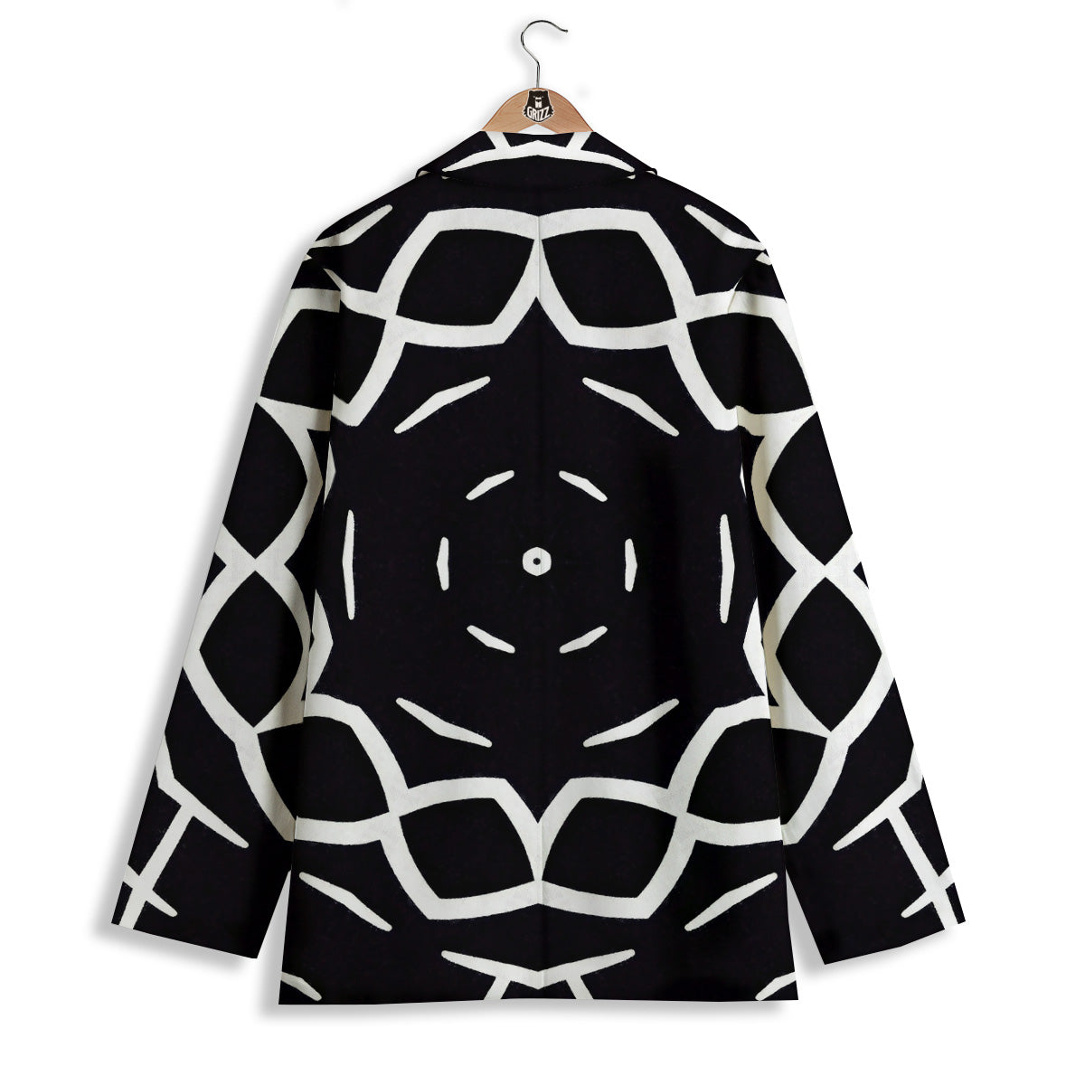 Kaleidoscope Black Print Women's Blazer-grizzshop
