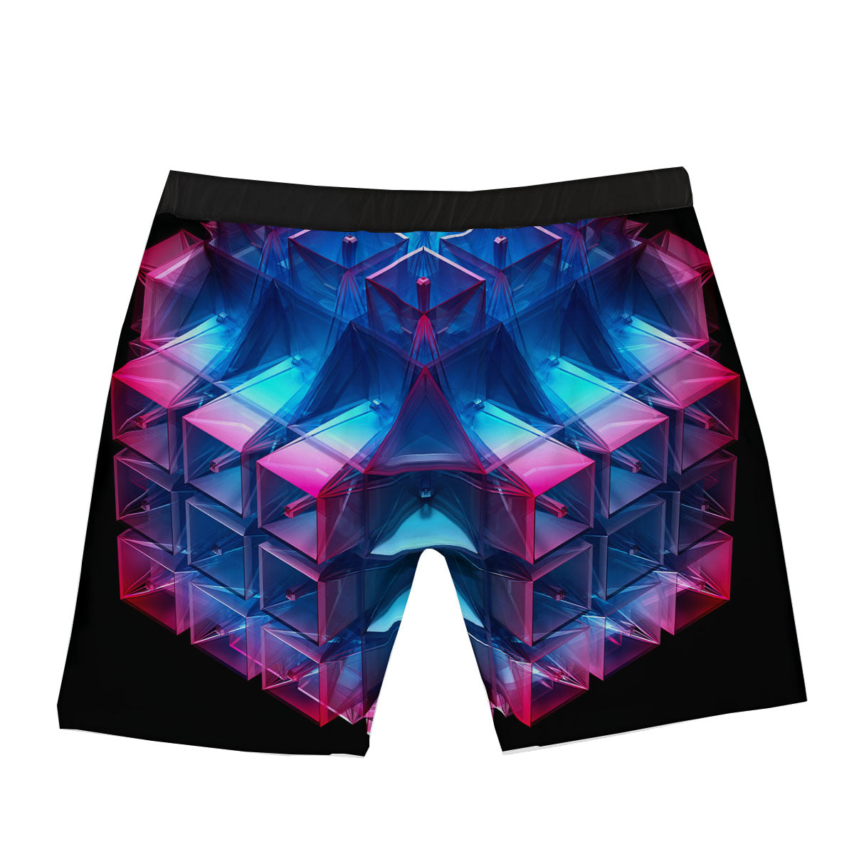 Kaleidoscope Blue And Purple Print Boxer Briefs-grizzshop