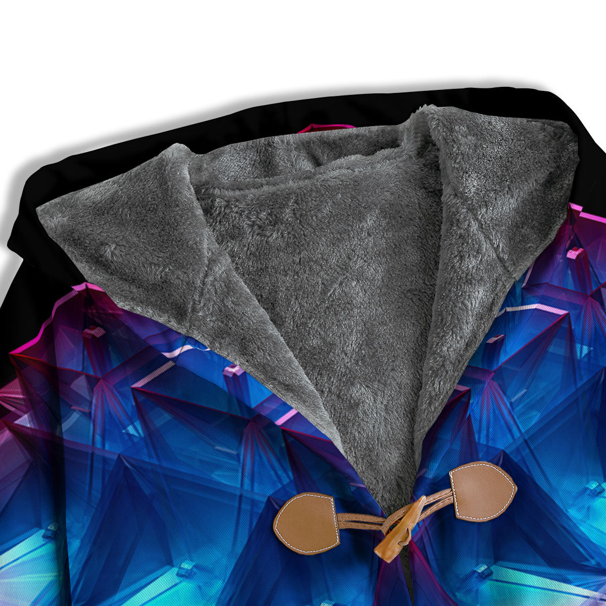 Kaleidoscope Blue And Purple Print Men's Windbreaker Jacket-grizzshop