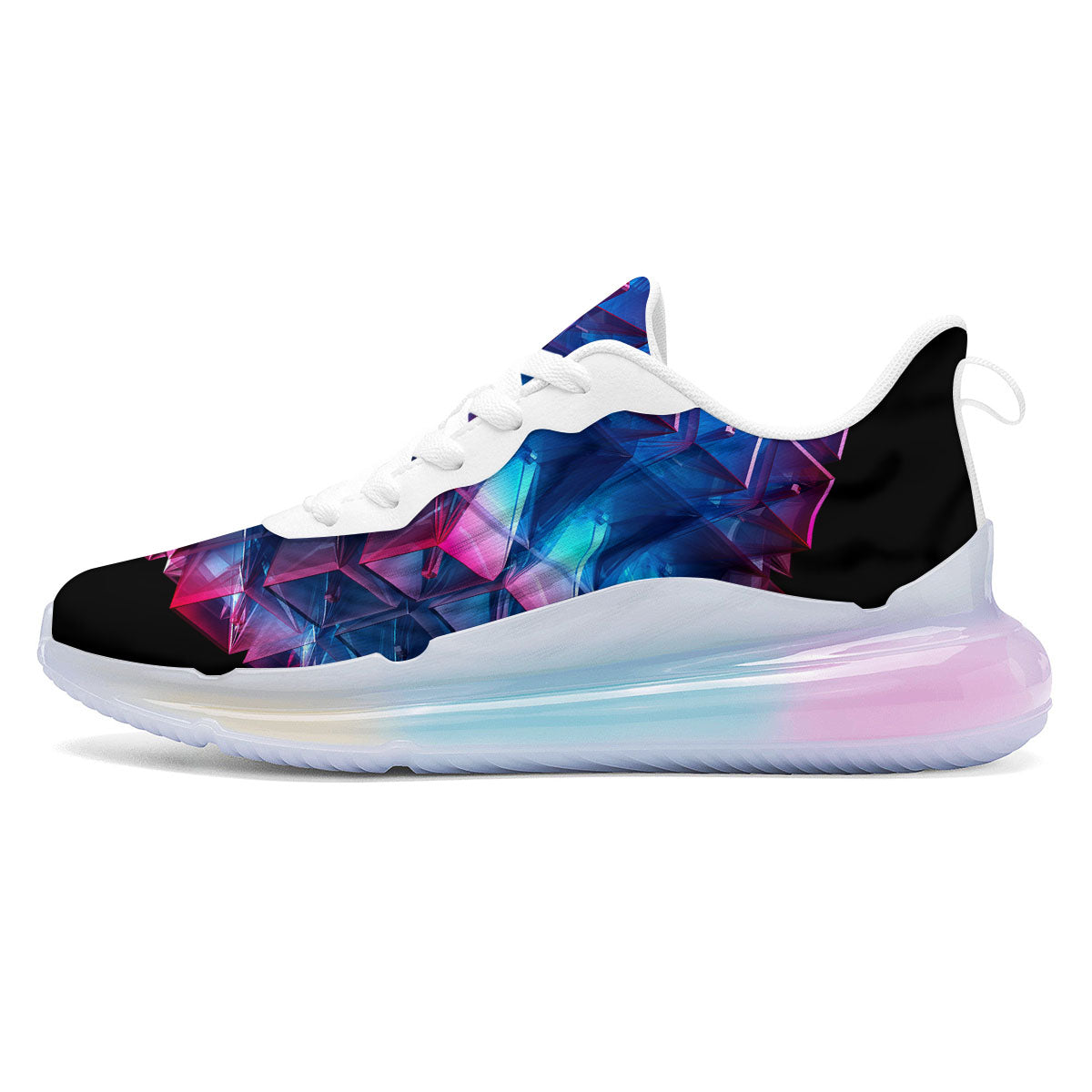 Kaleidoscope Blue And Purple Print Running Sneakers-grizzshop
