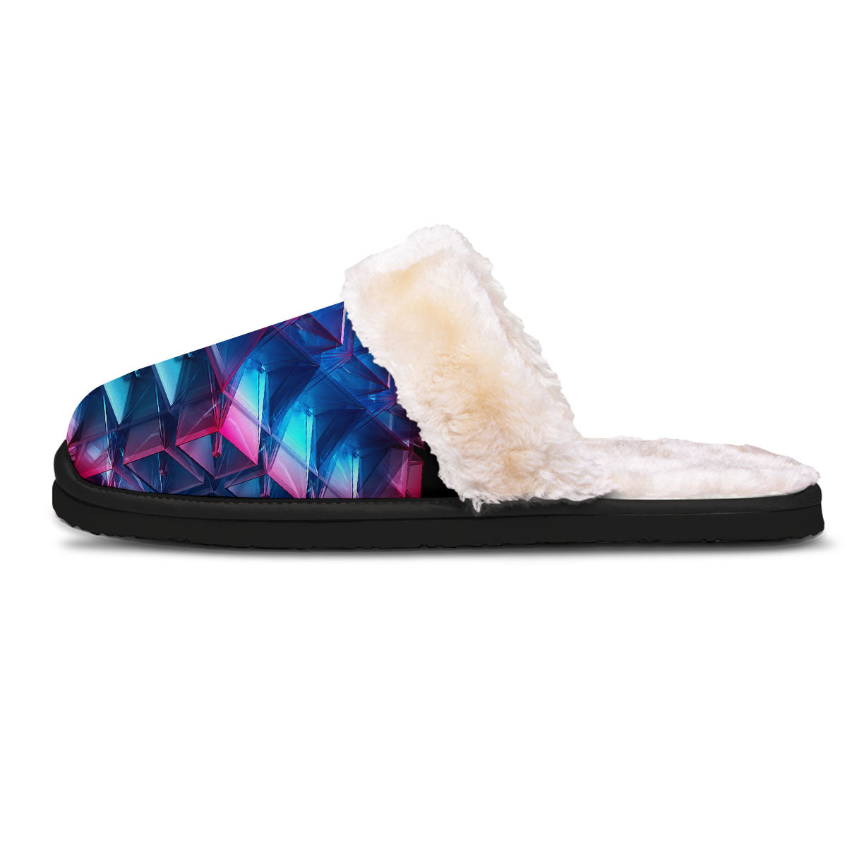 Kaleidoscope Blue And Purple Print Slippers-grizzshop