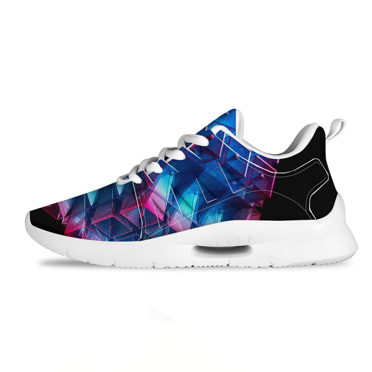 Kaleidoscope Blue And Purple Print Tennis Shoes-grizzshop