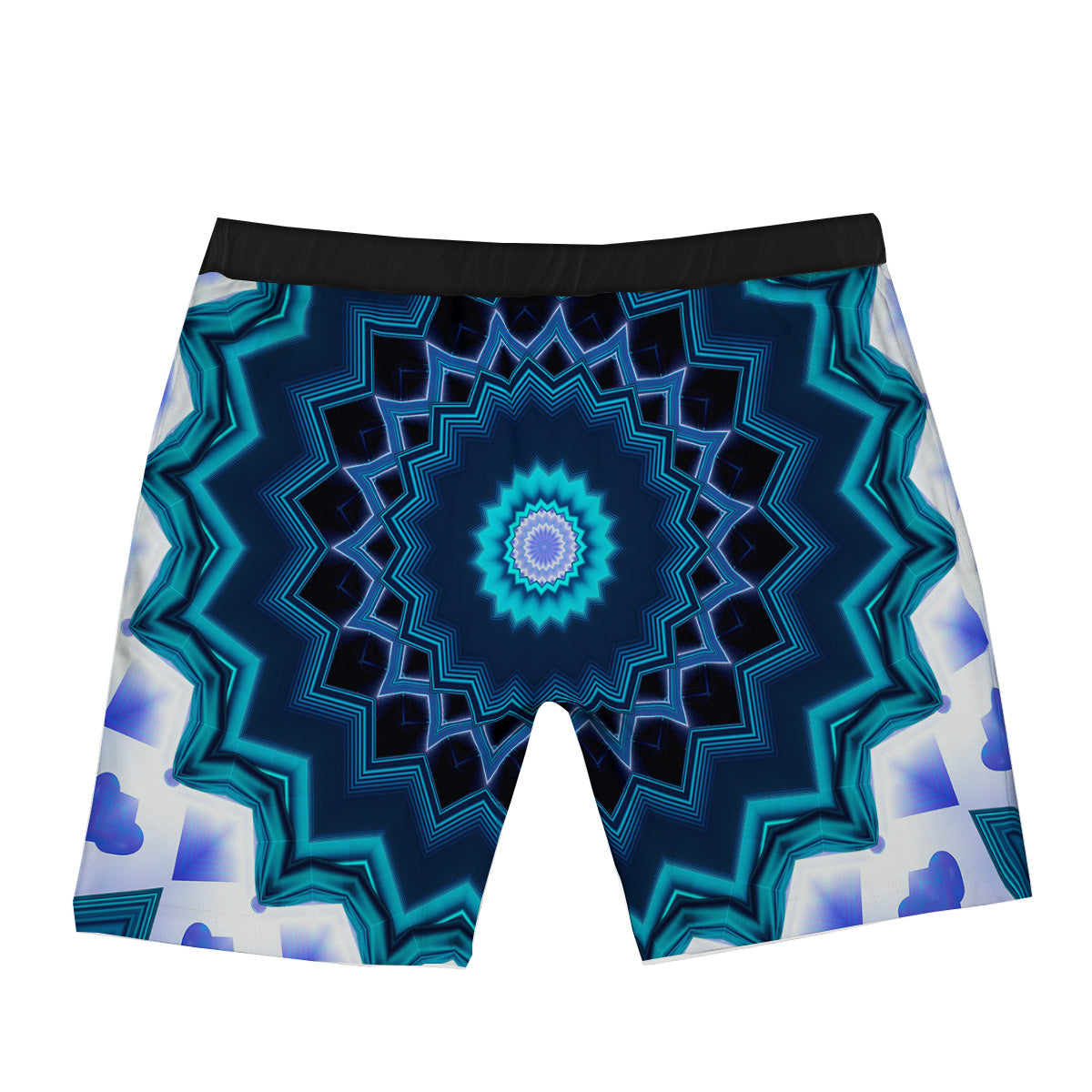 Kaleidoscope Blue Crystal Print Boxer Briefs-grizzshop