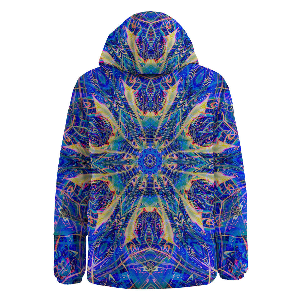 Kaleidoscope Blue Print Down Jacket-grizzshop